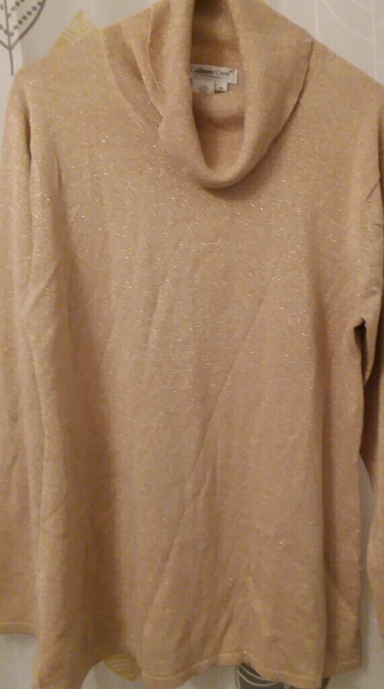 Goldwater Creek Silk Metallic Sweater sz M